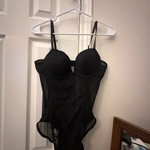 Marilyn Monroe Black Sheer Bodysuit